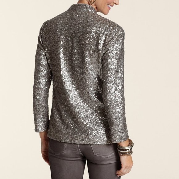 CHICO'S "All Over Sequin" Jacket _NWT - Gorgeous - Picture 13 of 14
